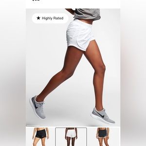 Nike Tempo Women's Brief-Lined Running Shorts 3” White Small